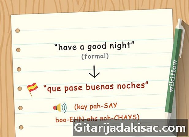 Cómo decir "buenas noches" en español