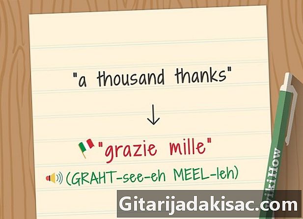 Cách nói "cảm ơn" bằng tiếng Ý