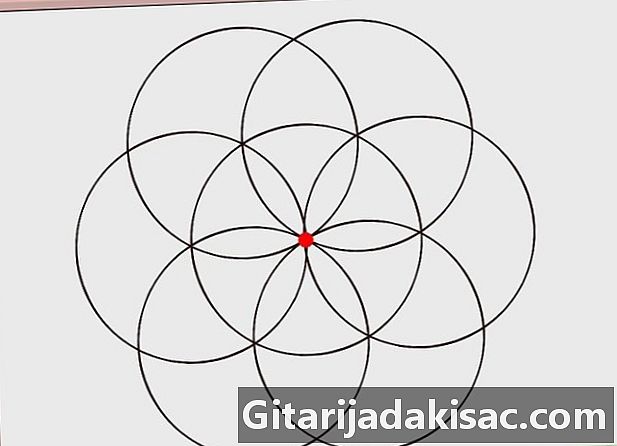 Cara membagi lingkaran menjadi enam bagian yang sama