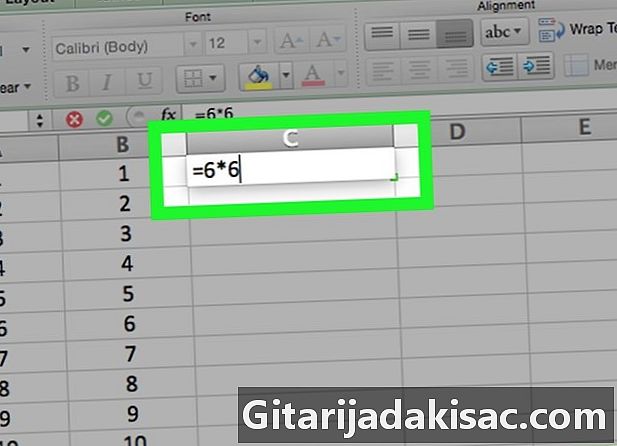 Cách tạo phép nhân trong Excel