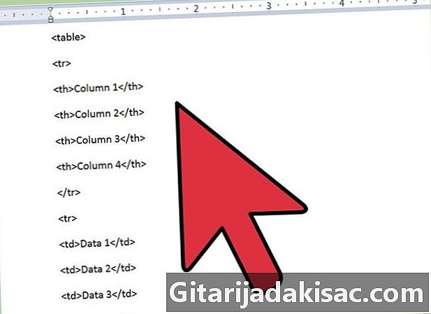 Ako vytvoriť rýchlu tabuľku v dokumente programu WordPad