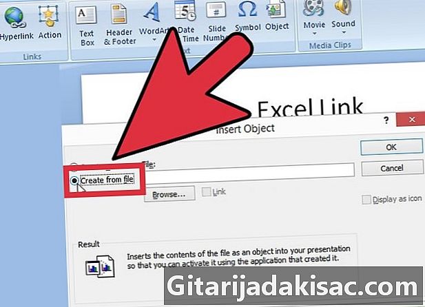 כיצד להטביע קובץ Excel ב- PowerPoint