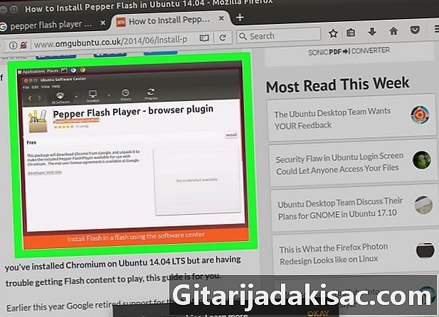 Kuinka asentaa Flash Player Ubuntuun